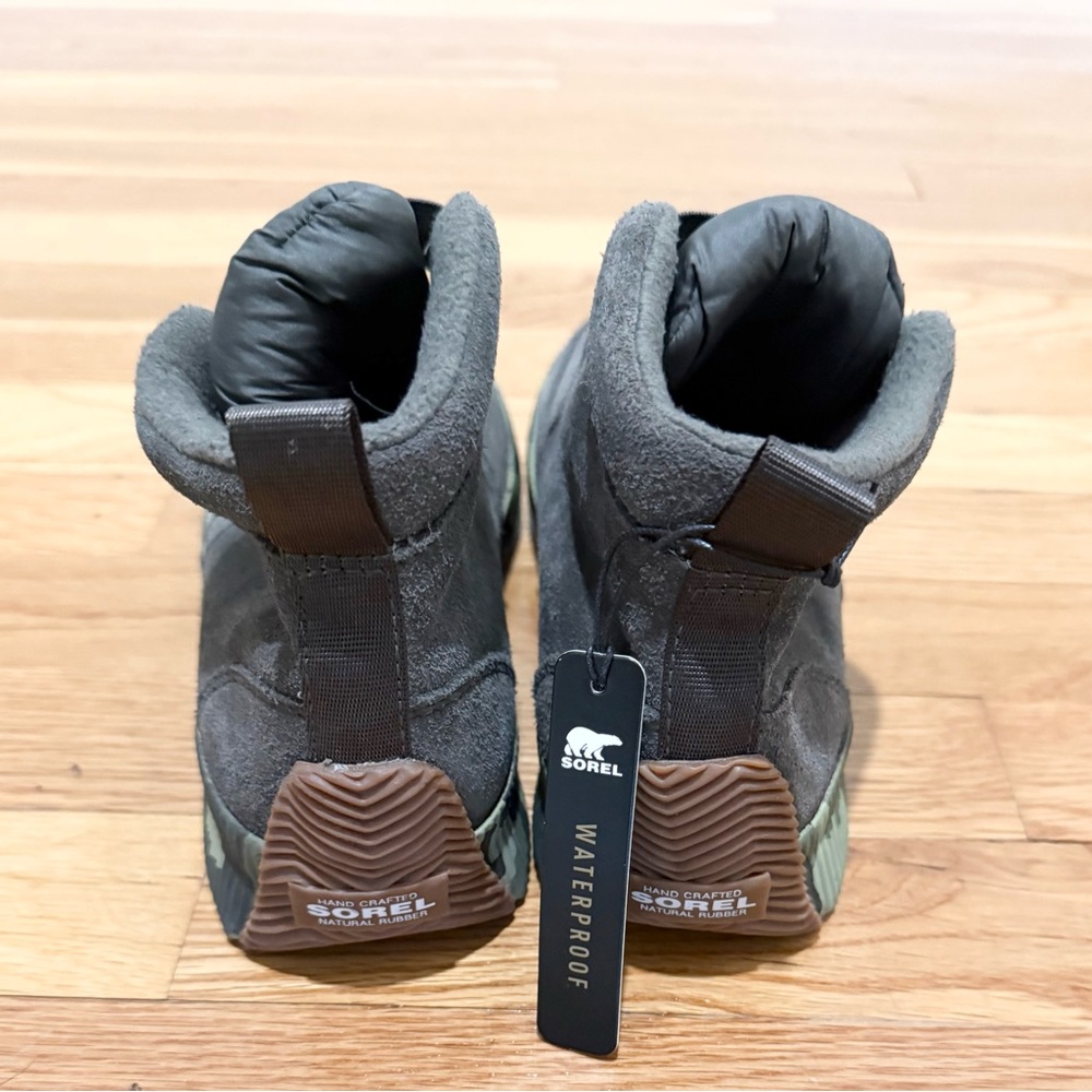 Sorel Out N About Plus Mid Alpine Tundra Green Camo Booties - Picture 12 of 13